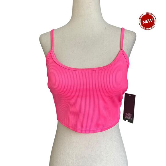 Wild Fable Pink Removable Pads Crop Top Women's Size Small NWT | 38-3 - Picture 1 of 7